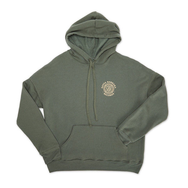 SBR Logo Olive Hoodie - Santa Barbara Records
