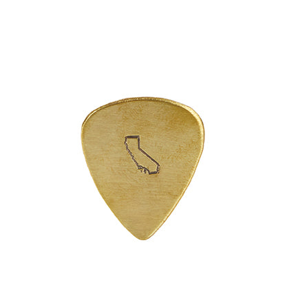 Brass Guitar Pick - California