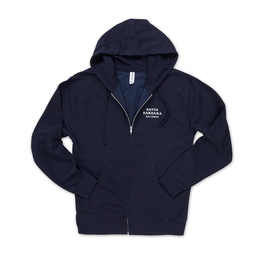 Undermycar】BEHIND VEILS SILENT SAINTS VINTAGE ZIPPED HOODIE SBR Zip Hoodie - Santa Barbara Records